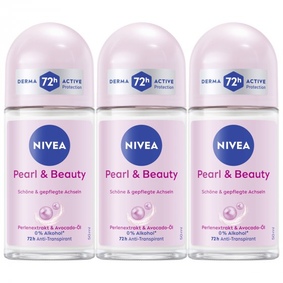 Nivea Deo Pearl Beauty Roll On 72h Antitranspirantschutz 50ml 3er Pack 