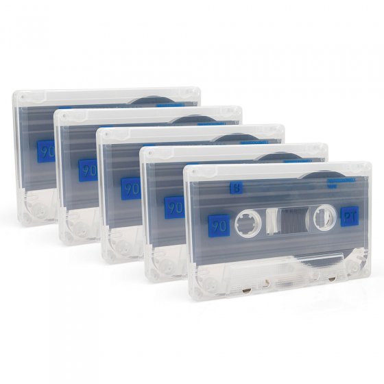 5er-Pack Audiokassetten 90 min 