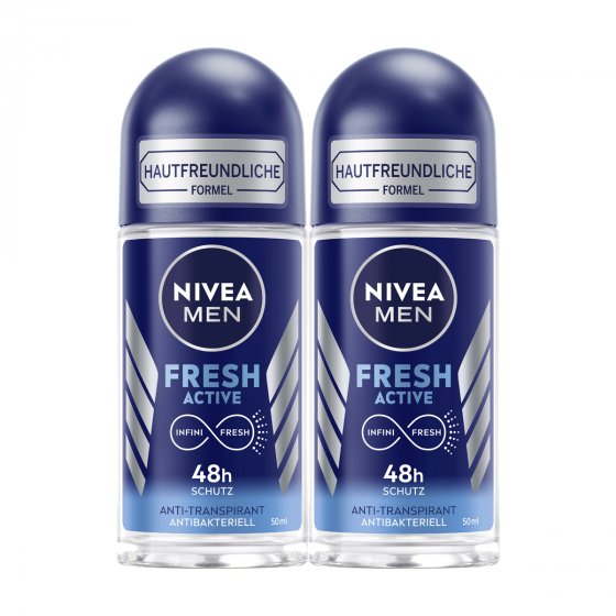 NIVEA Men Deo Roll On Aktive Protect Anti Transpirant 50ml 2er Pack 