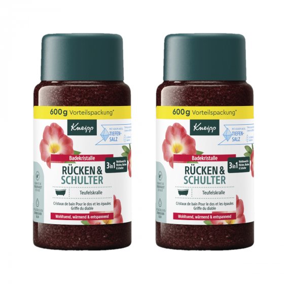 Kneipp Badekristalle Rücken und Schulter Teufelskralle 600g 2er Pack 