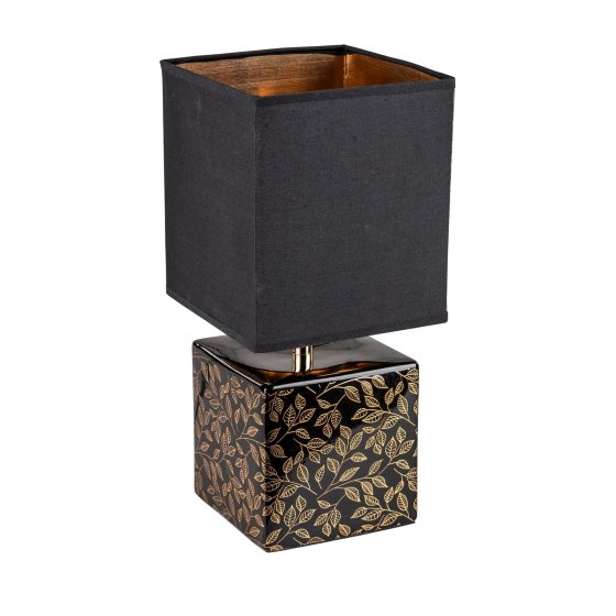 Lampe 35 cm schwarz/gold 