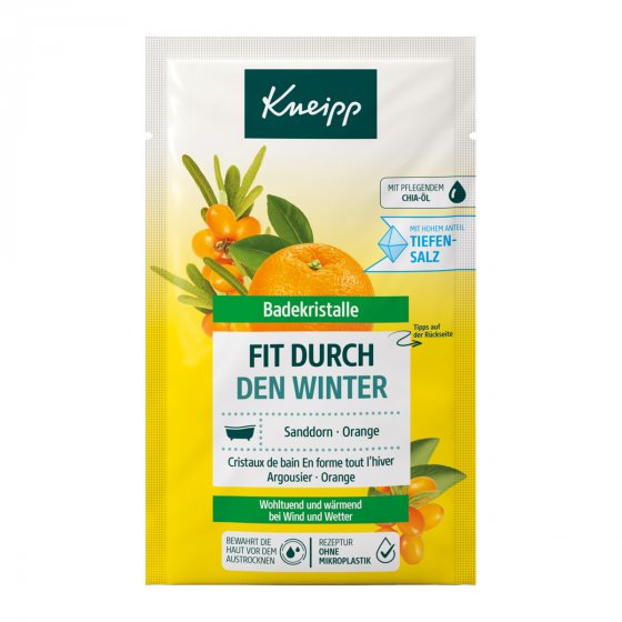 Kneipp Badekristalle Fit durch den Winter mit Sanddorn und Orange 60g 