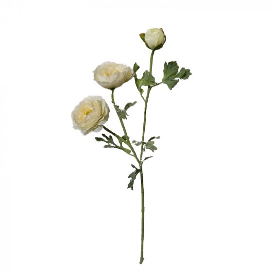 Ranunkel 64 cm Kunstblume Flora Weiß