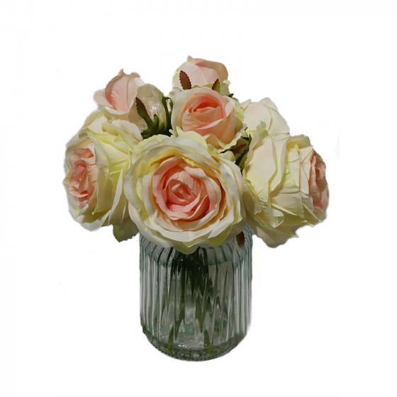Rosen in Vase Kunstblume Flora