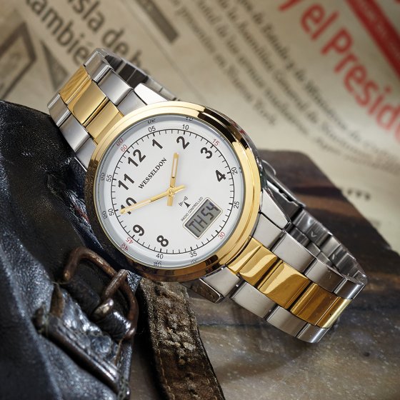 Funk-Armbanduhr „BiColor“ mit Wechselarmband 