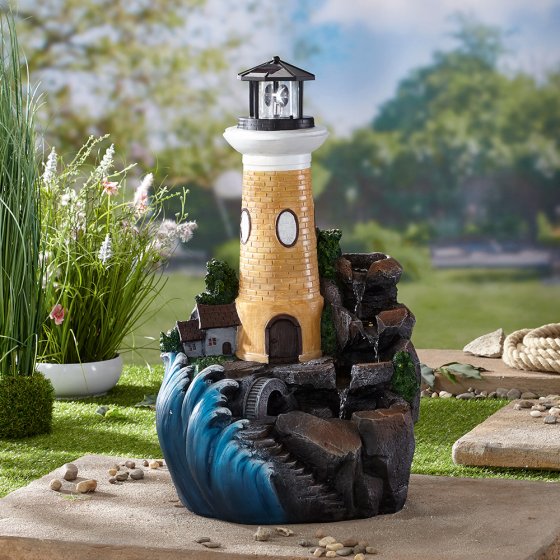 Gartenbrunnen „Leuchtturmidylle“ 