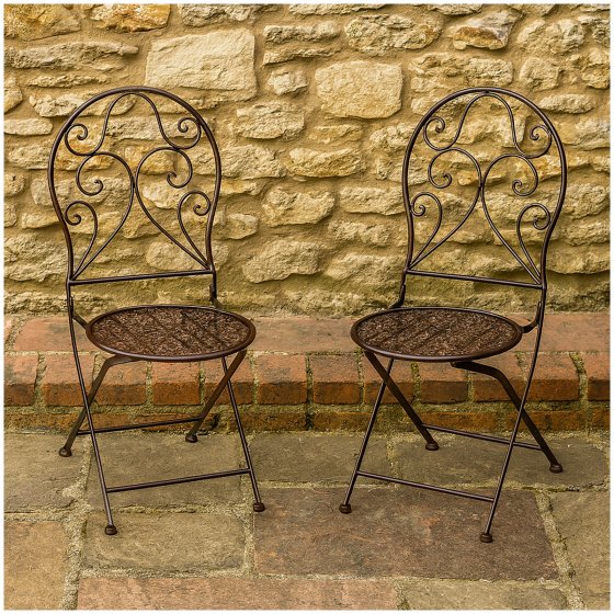 Gartenstuhl 2er-Set Lani Braun 