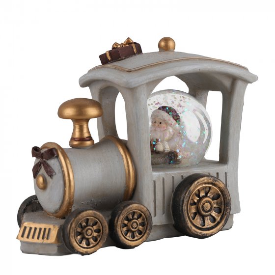 Weihnachtseisenbahn mit Schneekugel 