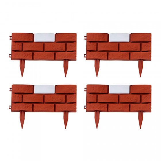 Beeteinfassung Nessa Solar Steinmauer 4-teilig Terracotta 