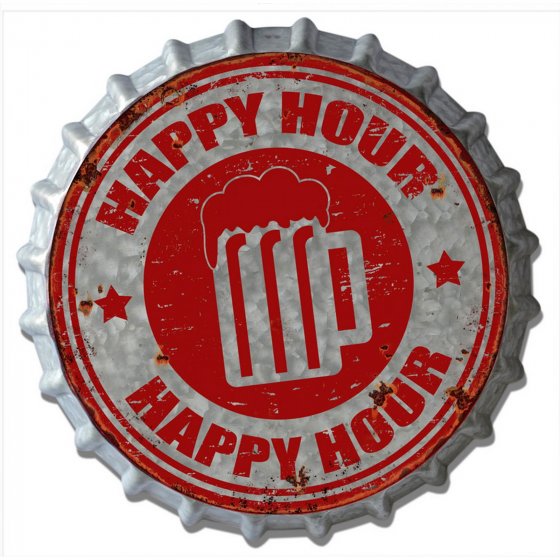 Blechschild Happy