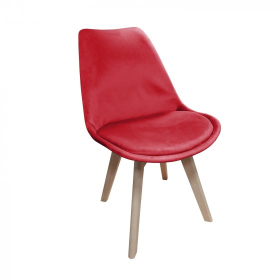 Stuhl Atlanta Velvet Uni Rot