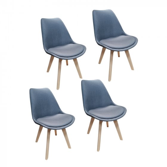 Esszimmerstuhl 4er Set Atlanta Grau