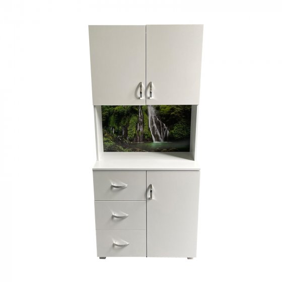 Badschrank Blanca Wellness Motiv Wasserfall 