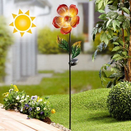 Metall-Blume mit Leuchteffekt 