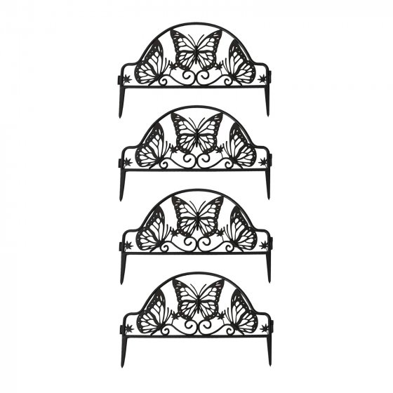 Beeteinfassung 800 cm Schmetterling mit Lichterkette 