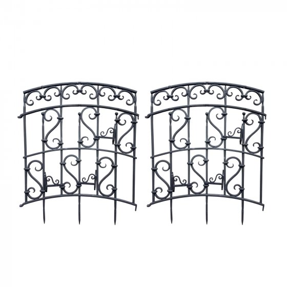 Rankgitter mit Ornamenten Nessa Schwarz 2er-Set