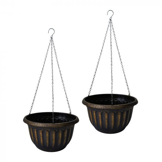 Blumenampel Nessa antik 2er-Set