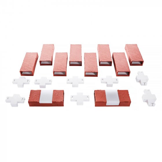 Beetumrandung Nessa Solar Brick 10-teilig Terracotta 