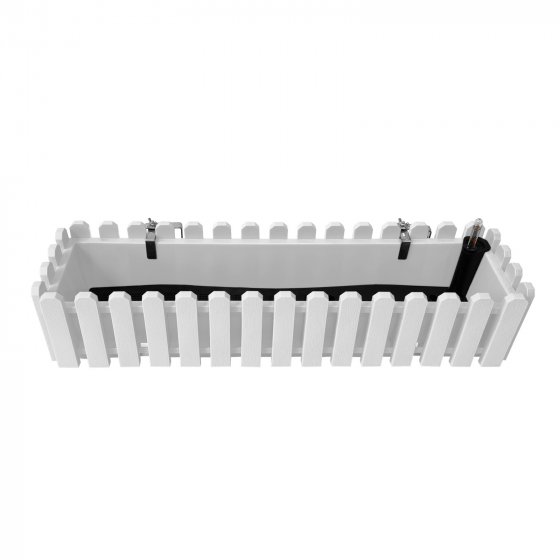 Blumenkasten mit Wasserspeicher Nessa 75 cm Weiß 