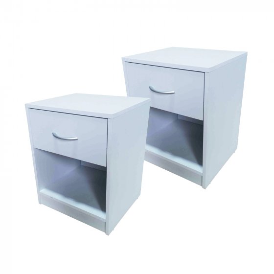 Nachtschrank 2er Set Nina Weiß