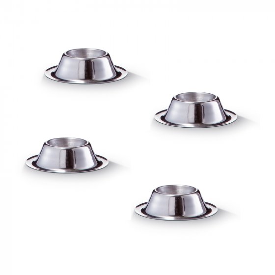 Eierbecher 4 Stück Edelstahl 
