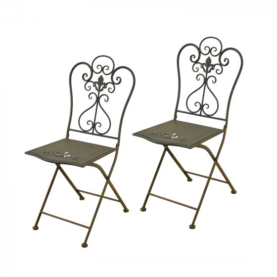 Gartenstuhl 2er Set Lily Braun