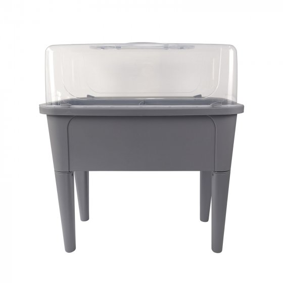 Hochbeet Nessa mit Frühbeetabdeckung Grau 