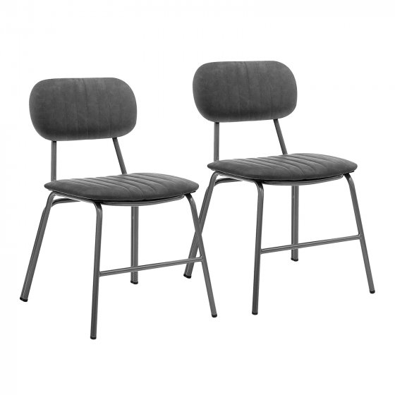 Stuhl 2er Set Vivila Dunkelgrau 