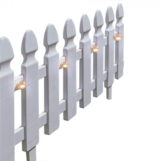 Beeteinfassung Länge 360 cm Zaun Weiß 