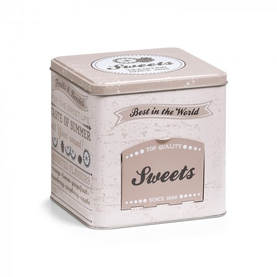 Süßigkeitendose mit Deckel und Klappe Sweets 