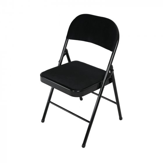 Klappstuhl Velvet Gestell Schwarz Schwarz