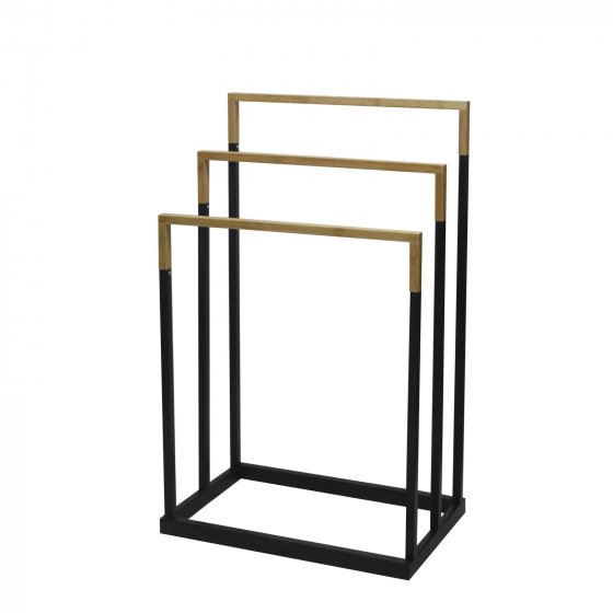 Handtuchtrockner mit 3 Stangen Modern in Schwarz 