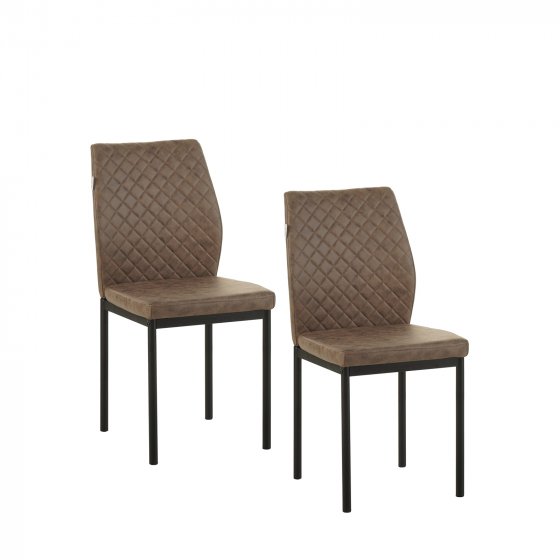 Esszimmerstuhl 2er Set Antikdunkelbraun Tromi 