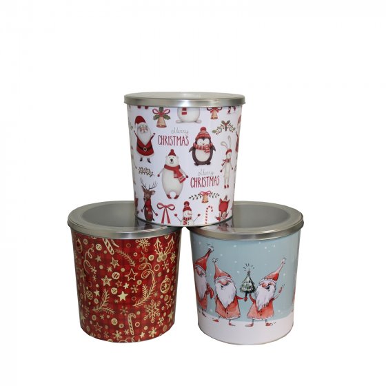 Gebäckdose 3er Set Weihnachtsmotive