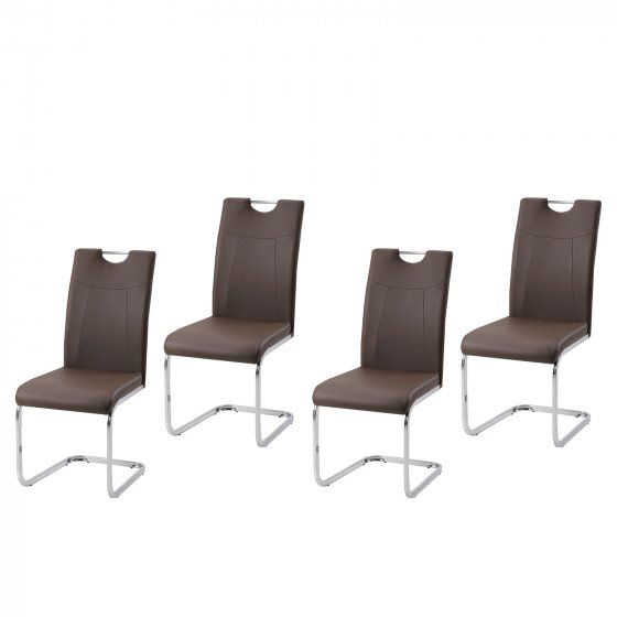 Schwingstuhl KellyC PU 4er Braun