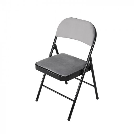 Klappstuhl Wedigo Velvet Grau 