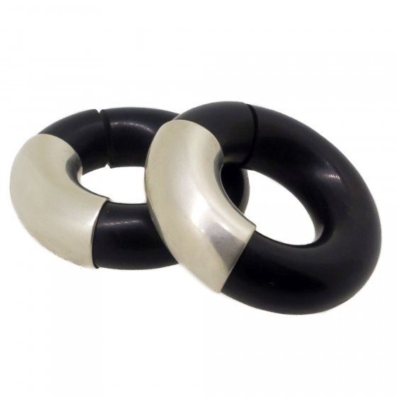 Ohrringe 925 Sterling Silber Kautschuk 