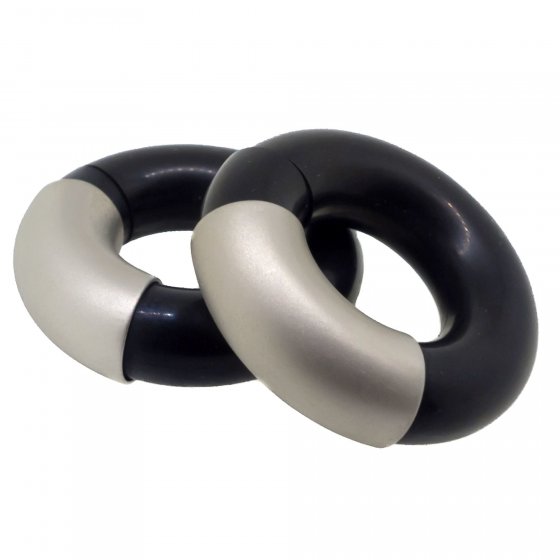 Ohrringe 925 Sterling Silber Kautschuk 