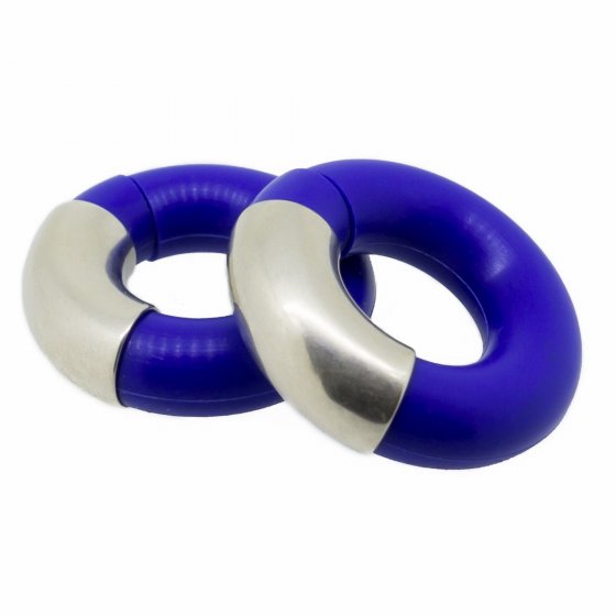 Creolen 925/- Sterling Silber Silikon 