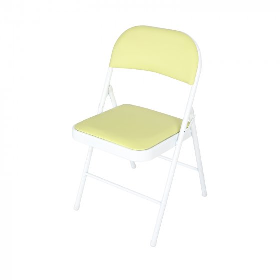 Klappstuhl Wedigo Kunstleder Grün-Weiß 