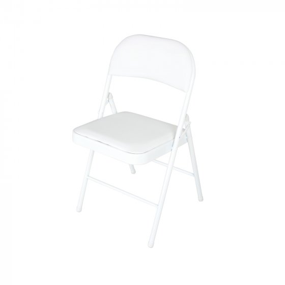 Klappstuhl Wedigo Kunstleder Weiß-Weiß 