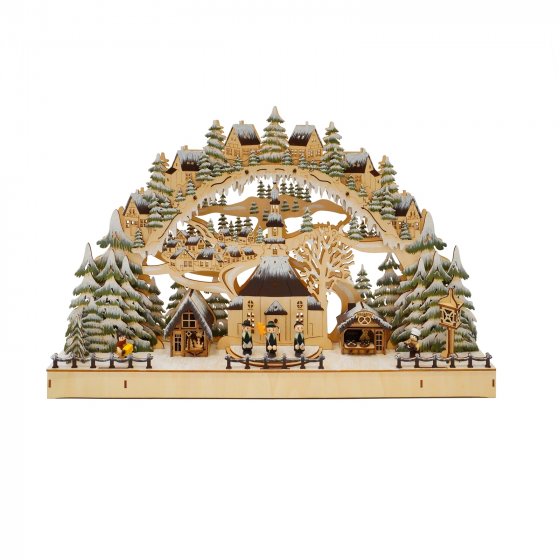 LED Schwibbogen Seiffen Dorfmomente 