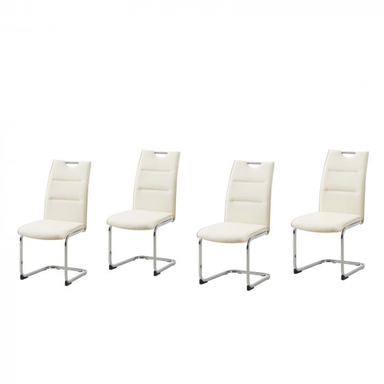 Schwingstuhl 4er Set PU creme DannyC 