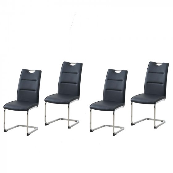 Schwingstuhl 4er Set PU schwarz DannyC 