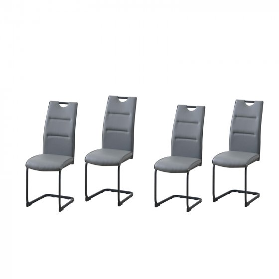 Schwingstuhl 4er Set PU grau DannyP 