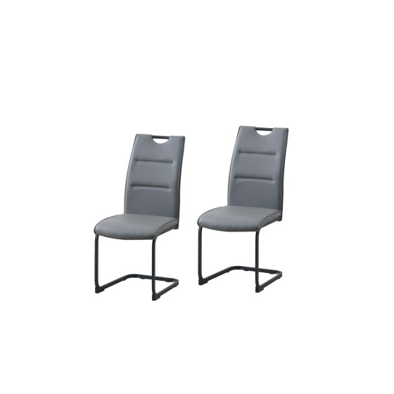Schwingstuhl 2er Set PU grau DannyP 