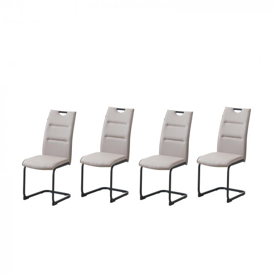 Schwingstuhl 4er Set PU cappuccino DannyP 