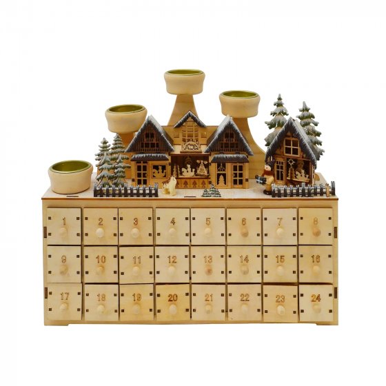 Adventskalender Weihnachtsmarkt zum Befüllen 