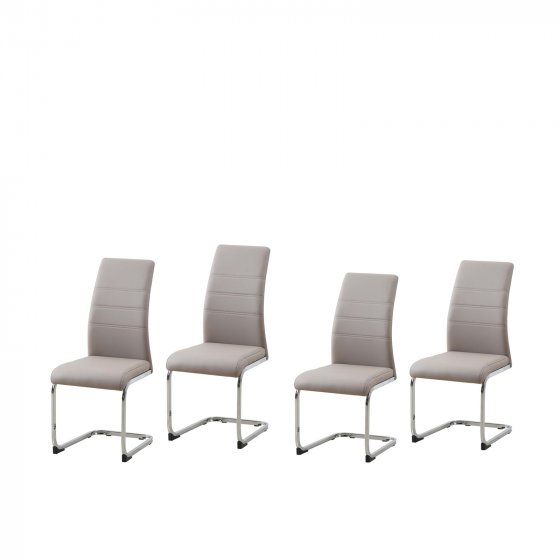 Schwingstuhl 4er Set PU cappuccino SallyC 