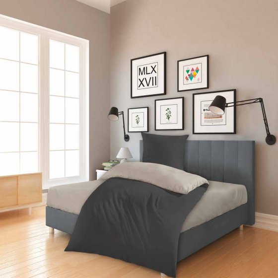 Cashmere-Touch Bettwäsche Grau